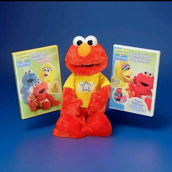 Sesame Street Elmo Musical Talking Interactive w/ Beginning Together DVD & CD - Picture 1 of 15